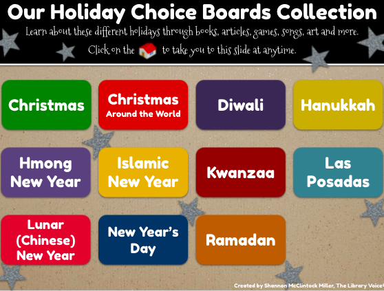 Winter Holiday Choice Board